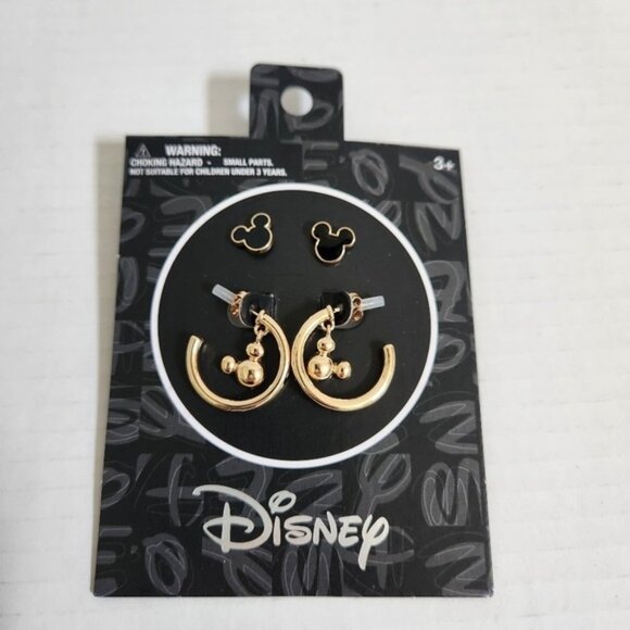 Disney Gold Hoop and Stud Earrings Set - Picture 1 of 2